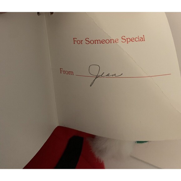 JC Penny Santa Claus Mouse Plush Christmas Stuffed Animal Hat 10” Vintage READ - Picture 13 of 15